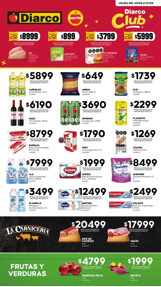 Catálogo Diarco en Microcentro | OFERTAS DIARCO BARRIO | 2026-08-03T00:00:00.000Z - 2026-08-07T00:00:00.000Z