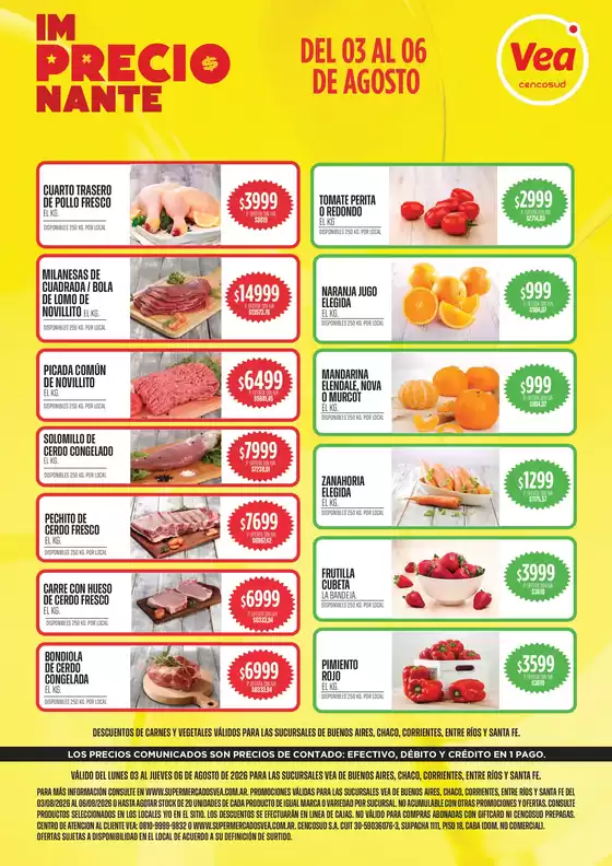 Catálogo Supermercados Vea | Volante Semanal BA y Nea | 2026-08-03T00:00:00.000Z - 2026-08-06T00:00:00.000Z
