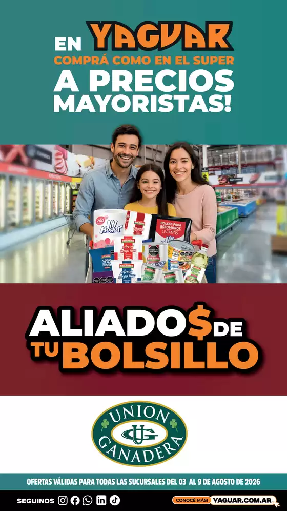 Catálogo Supermercados Yaguar | 1597 Aliados 1785527223 | 2026-08-03T00:00:00.000Z - 2026-08-09T00:00:00.000Z