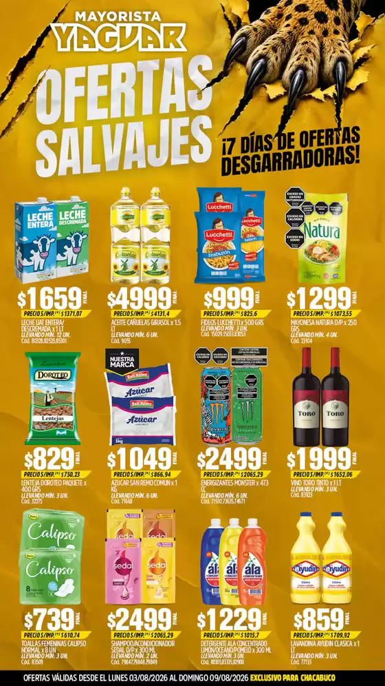 Catálogo Supermercados Yaguar | Catalogo | 2026-08-03T00:00:00.000Z - 2026-08-09T00:00:00.000Z