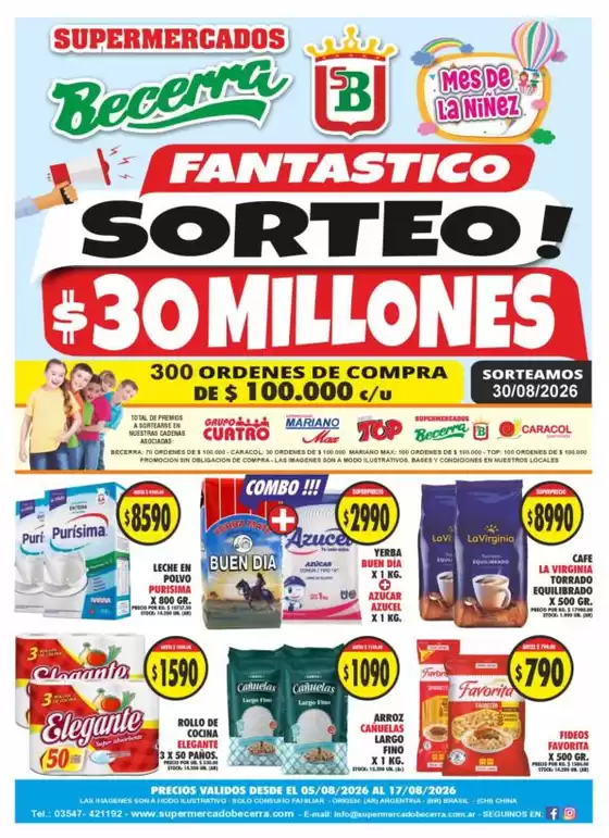 Catálogo Supermercados Becerra | Ofertas Supermercados Becerra | 2026-08-05T00:00:00.000Z - 2026-08-17T00:00:00.000Z