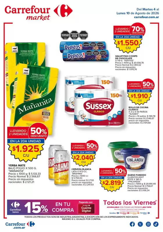 Catálogo Carrefour Market | Market Paraná Concordia | 2026-08-04T00:00:00.000Z - 2026-08-11T00:00:00.000Z