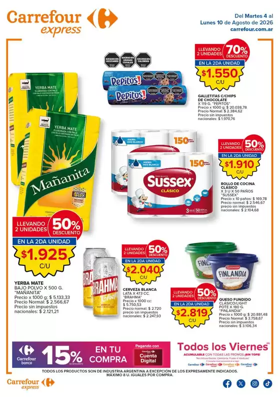 Catálogo Carrefour Express | Carrefour Express 04 Agosto | 2026-08-04T00:00:00.000Z - 2026-08-11T00:00:00.000Z