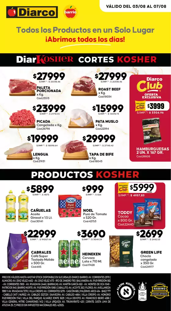 Catálogo Diarco | OFERTAS KOSHER | 2026-08-03T00:00:00.000Z - 2026-08-07T00:00:00.000Z