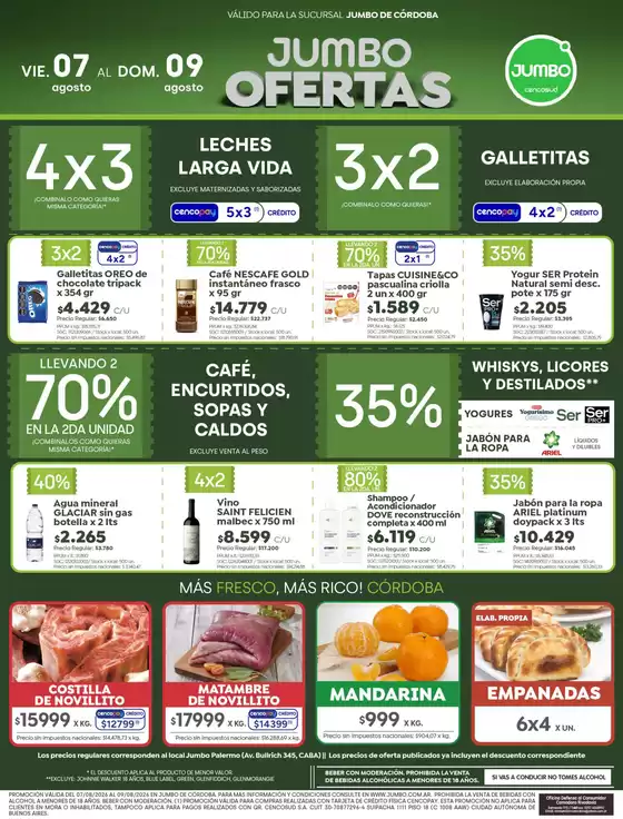 Catálogo Jumbo | Ofertas Córdoba | 2026-08-06T00:00:00.000Z - 2026-08-09T00:00:00.000Z