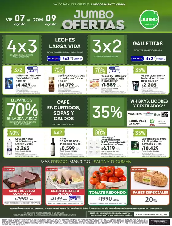 Catálogo Jumbo en La Plata | Ofertas Mendoza | 2026-08-06T00:00:00.000Z - 2026-08-09T00:00:00.000Z