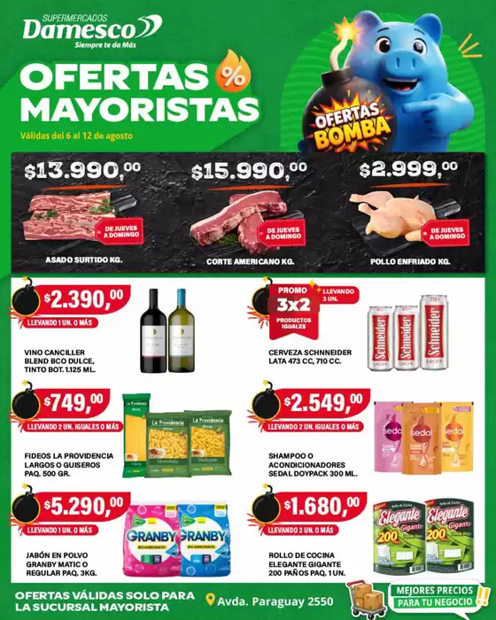 Catálogo Supermercados Damesco en Florida (Buenos Aires) | Ofertas mayoristas 6 al 12 08 | 2026-08-06T00:00:00.000Z - 2026-08-12T00:00:00.000Z