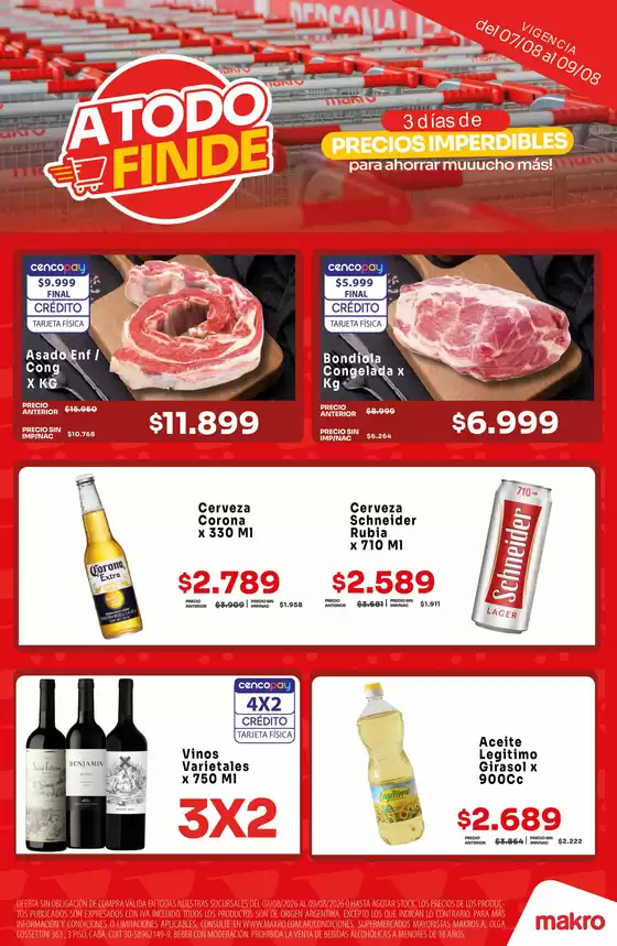 Catálogo Makro | A todo finde en Makro | 2026-08-07T00:00:00.000Z - 2026-08-09T00:00:00.000Z