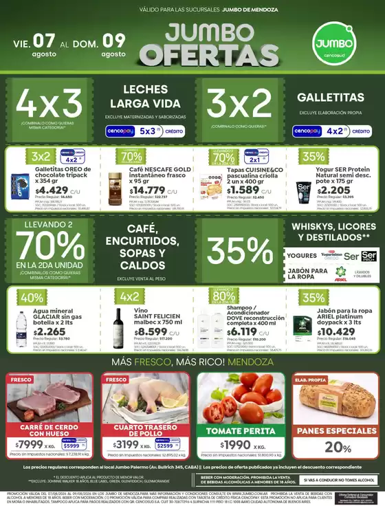 Catálogo Jumbo | Ofertas Mendoza | 2026-08-06T00:00:00.000Z - 2026-08-09T00:00:00.000Z