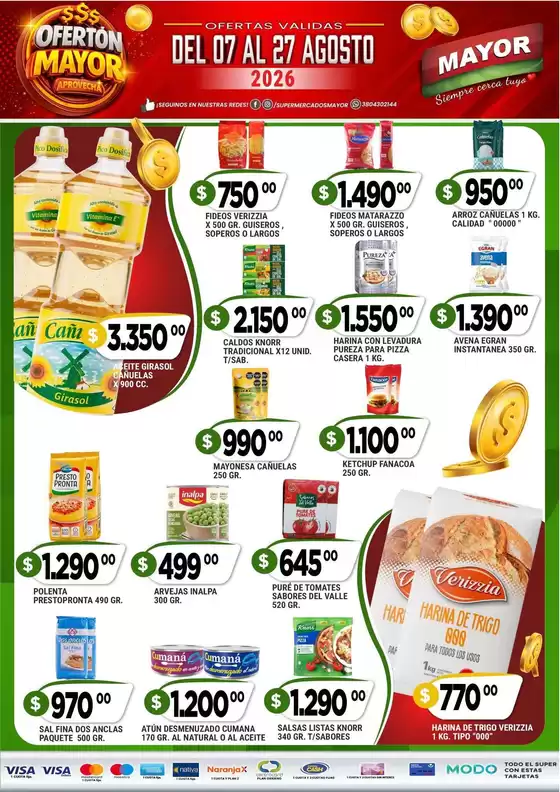 Catálogo Supermercados Mayor | Gran variedad de ofertas | 2026-08-07T00:00:00.000Z - 2026-08-27T00:00:00.000Z
