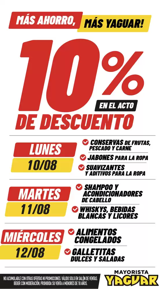 Catálogo Supermercados Yaguar | Descuentos1598 FLYER 1786138094 | 2026-08-10T00:00:00.000Z - 2026-08-12T00:00:00.000Z