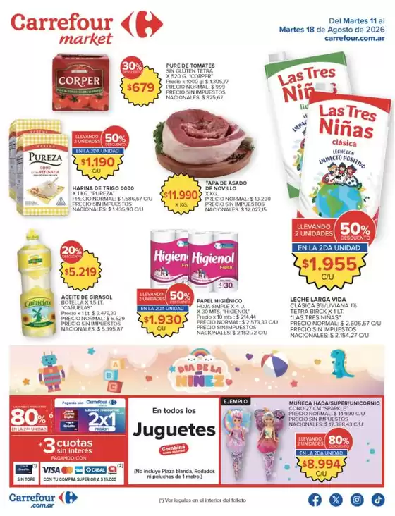 Catálogo Carrefour Market | Carrefour Market 11 Agosto | 2026-08-11T00:00:00.000Z - 2026-08-19T00:00:00.000Z