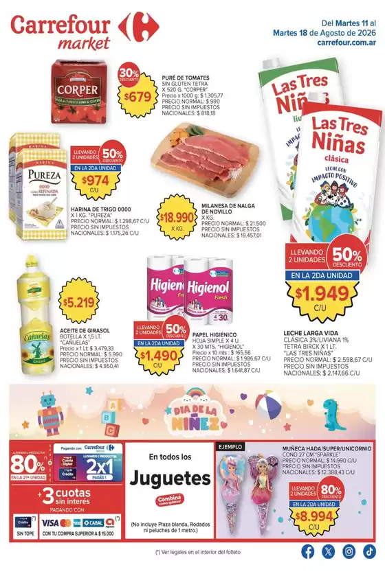 Catálogo Carrefour Market | Carrefour Market 11 Agosto | 2026-08-11T00:00:00.000Z - 2026-08-19T00:00:00.000Z