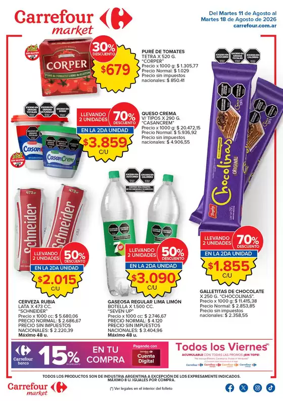 Catálogo Carrefour Market | Market Corrientes | 2026-08-11T00:00:00.000Z - 2026-08-19T00:00:00.000Z