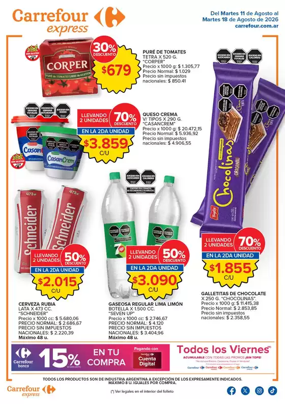 Catálogo Carrefour Express | Carrefour Express 11 Agosto | 2026-08-11T00:00:00.000Z - 2026-08-19T00:00:00.000Z