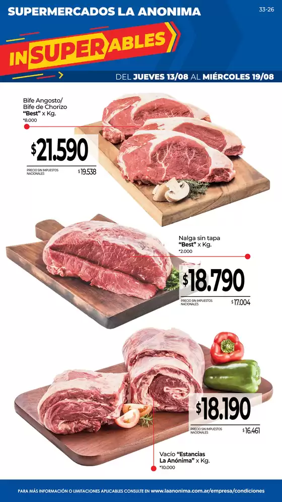 Catálogo La Anonima en Comodoro Rivadavia | Frescos | 2026-08-13T00:00:00.000Z - 2026-08-19T00:00:00.000Z
