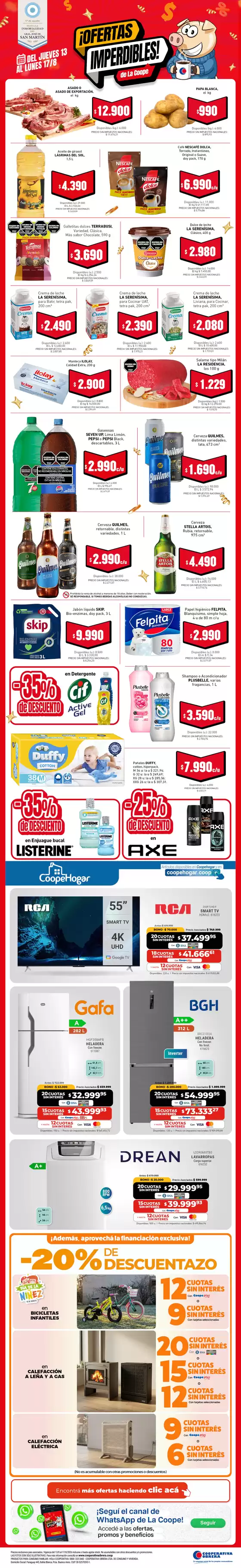 Catálogo Cooperativa Obrera | Imperdibles 13082026 LB | 2026-08-13T00:00:00.000Z - 2026-08-17T00:00:00.000Z