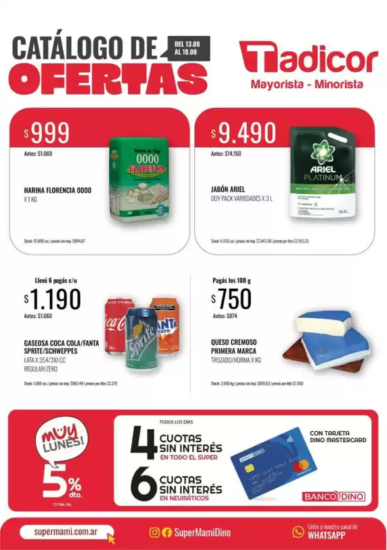 Catálogo Supermercados Tadicor | Ofertas Supermercados Tadicor | 2026-08-13T00:00:00.000Z - 2026-08-18T00:00:00.000Z