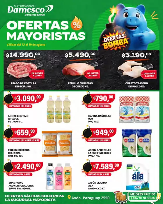Catálogo Supermercados Damesco en General Pico | Ofertas mayoristas 13 al 19 082 | 2026-08-13T00:00:00.000Z - 2026-08-19T00:00:00.000Z