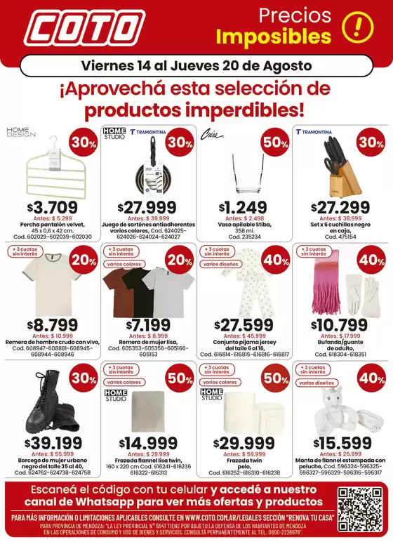 Catálogo Coto en Caseros | Coto Renova Productos | 2026-08-14T00:00:00.000Z - 2026-08-20T00:00:00.000Z