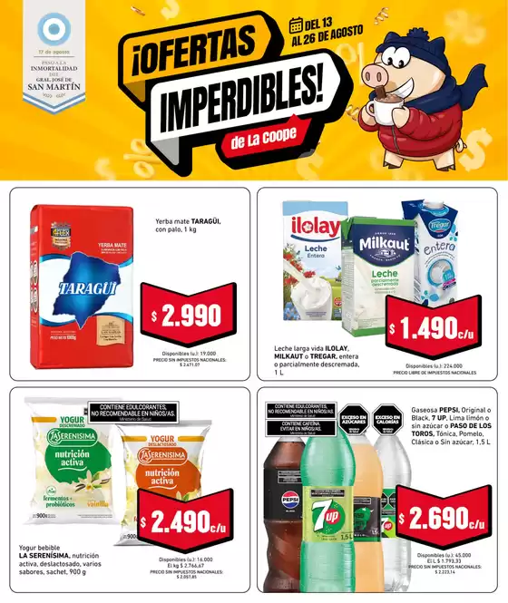Catálogo Cooperativa Obrera | Imperdibles AGO2 LB | 2026-08-13T00:00:00.000Z - 2026-08-26T00:00:00.000Z