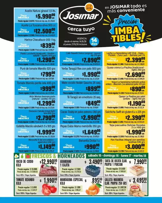 Catálogo Josimar | Ofertas Josimar | 2026-08-14T00:00:00.000Z - 2026-08-27T00:00:00.000Z