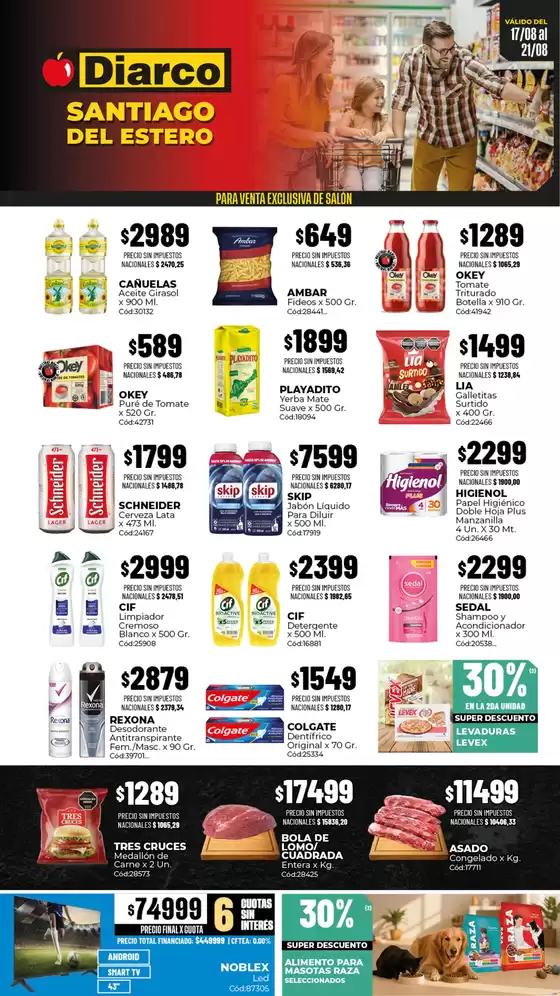 Catálogo Diarco | OFERTAS SANTIAGO DEL ESTERO | 2026-08-17T00:00:00.000Z - 2026-08-21T00:00:00.000Z