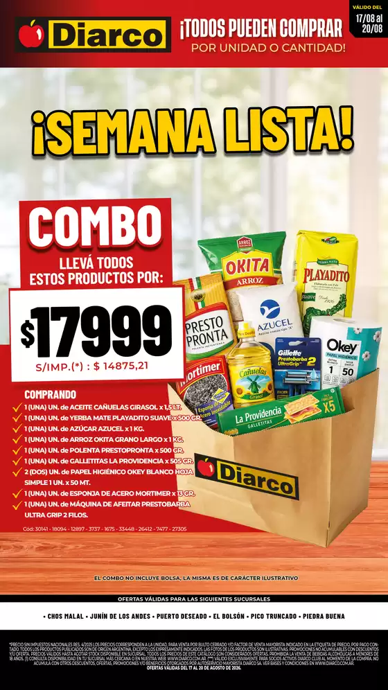 Catálogo Diarco | SEMANA LISTA | 2026-08-17T00:00:00.000Z - 2026-08-20T00:00:00.000Z