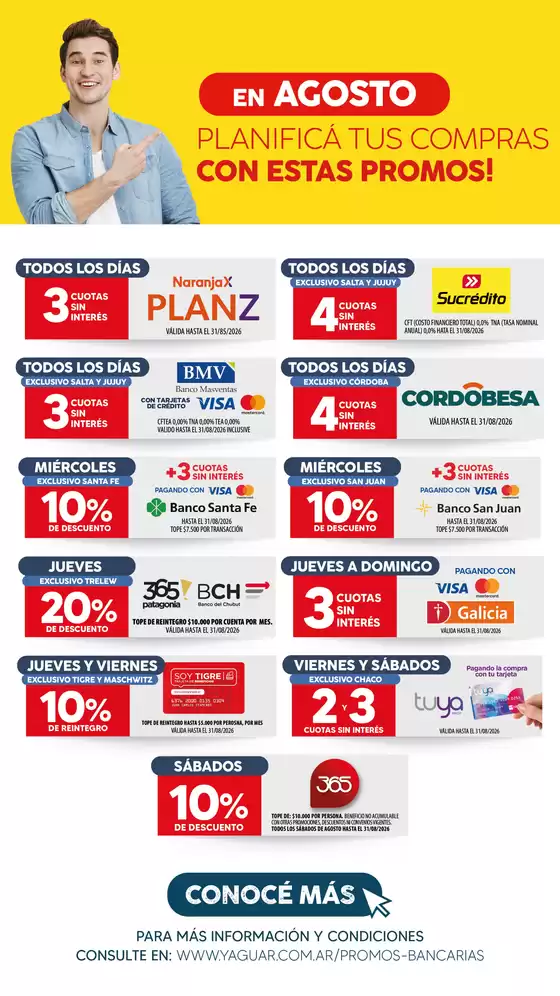 Catálogo Supermercados Yaguar | RRSS Financiacion AGOSTO FLYER PROMOS 1786920536 | 2026-08-01T00:00:00.000Z - 2026-08-31T00:00:00.000Z
