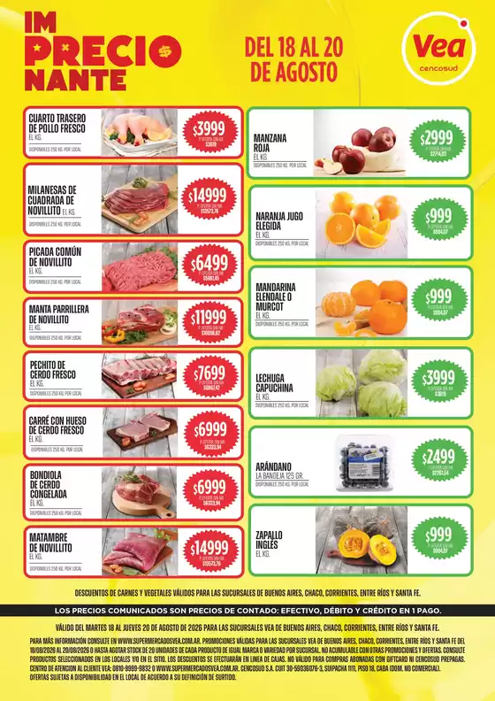 Catálogo Supermercados Vea | Volante Semanal BA y Nea | 2026-08-18T00:00:00.000Z - 2026-08-20T00:00:00.000Z