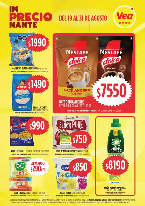 Catálogo Supermercados Vea | VOLANTE IMPRECIONANTE CUYO | 2026-08-18T00:00:00.000Z - 2026-08-31T00:00:00.000Z