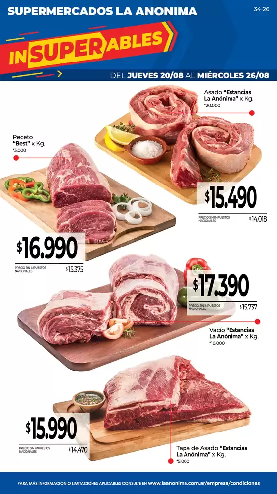 Catálogo La Anonima en Zavalla | Frescos | 2026-08-20T00:00:00.000Z - 2026-08-26T00:00:00.000Z