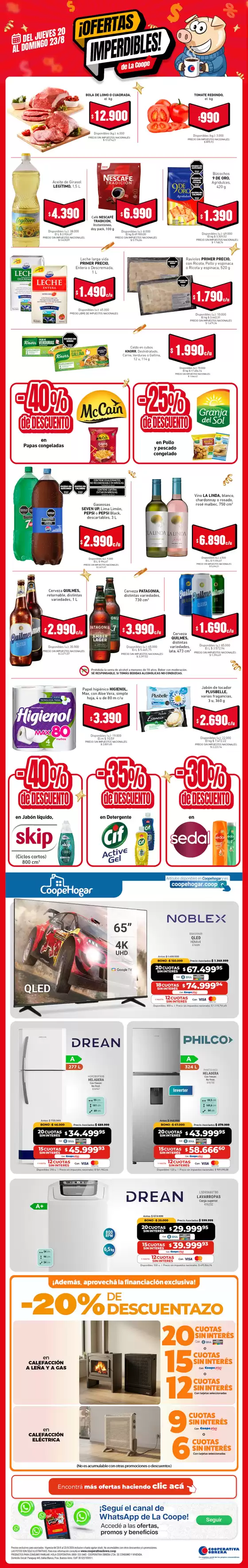 Catálogo Cooperativa Obrera | Imperdibles 20082026 LB | 2026-08-20T00:00:00.000Z - 2026-08-23T00:00:00.000Z