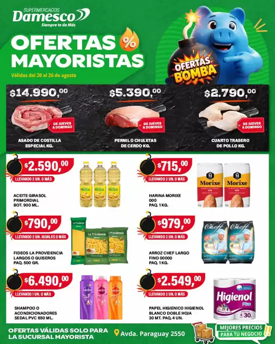 Catálogo Supermercados Damesco | Ofertas mayorista 20 al 26 08 | 2026-08-20T00:00:00.000Z - 2026-08-26T00:00:00.000Z