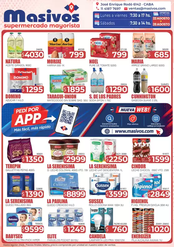 Catálogo Masivos | Ofertas | 2026-07-02T00:00:00.000Z - 2026-09-20T00:00:00.000Z