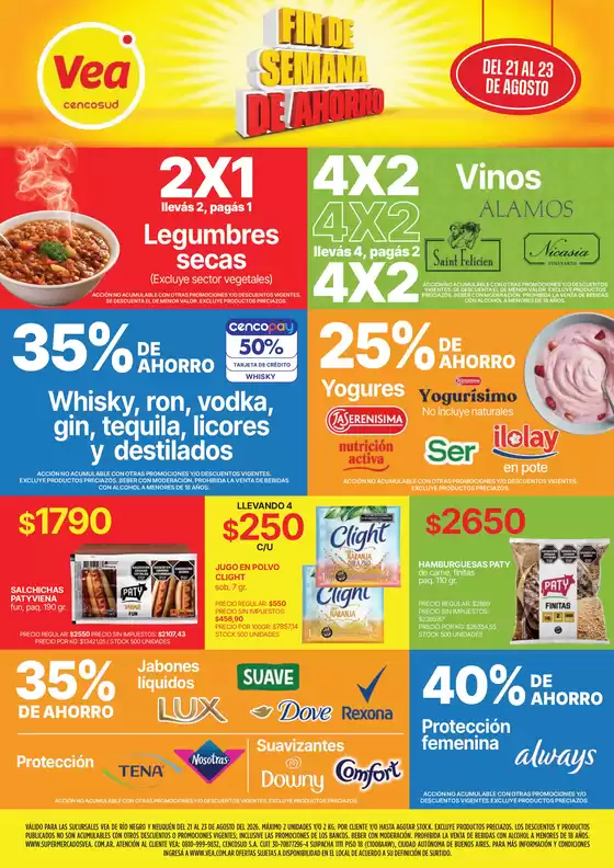 Catálogo Supermercados Vea | Fin de semana de ahorro NOA | 2026-08-21T00:00:00.000Z - 2026-08-23T00:00:00.000Z