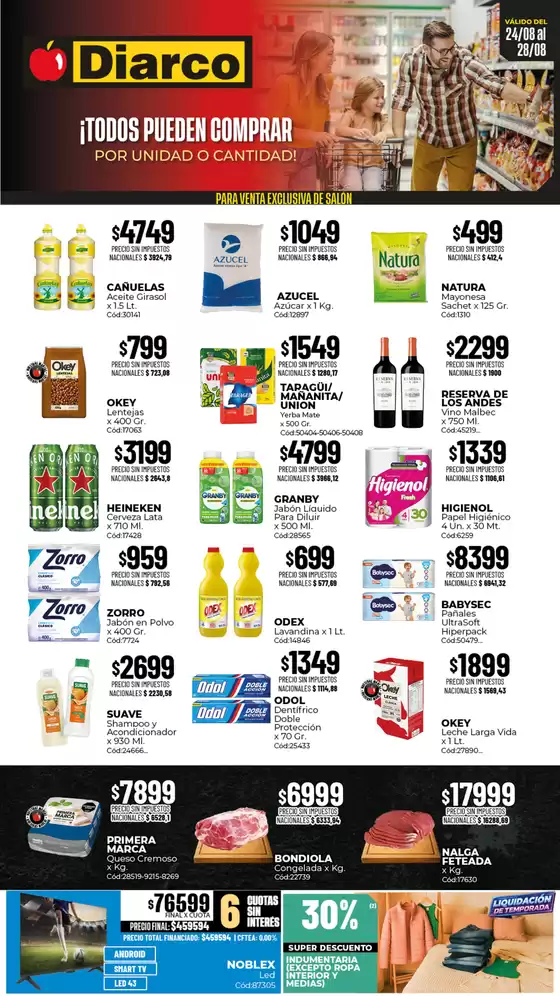 Catálogo Diarco en Floresta | OFERTAS GBA | 2026-08-24T00:00:00.000Z - 2026-08-28T00:00:00.000Z