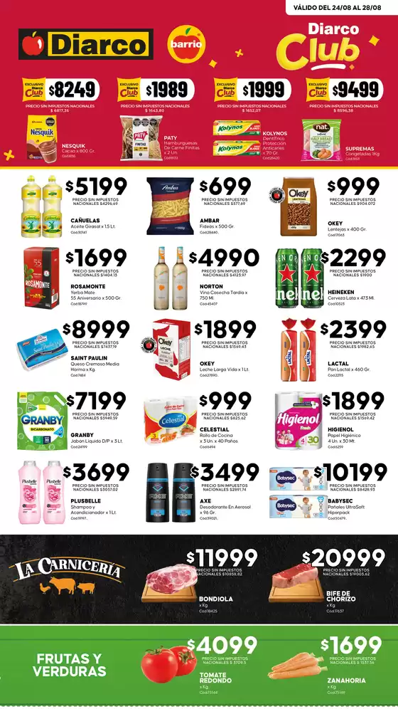 Catálogo Diarco en Floresta | OFERTAS DIARCO BARRIO | 2026-08-24T00:00:00.000Z - 2026-08-28T00:00:00.000Z