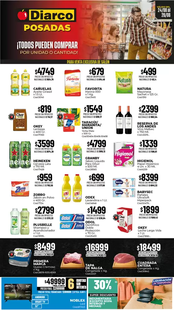 Catálogo Diarco | OFERTAS POSADAS | 2026-08-24T00:00:00.000Z - 2026-08-28T00:00:00.000Z