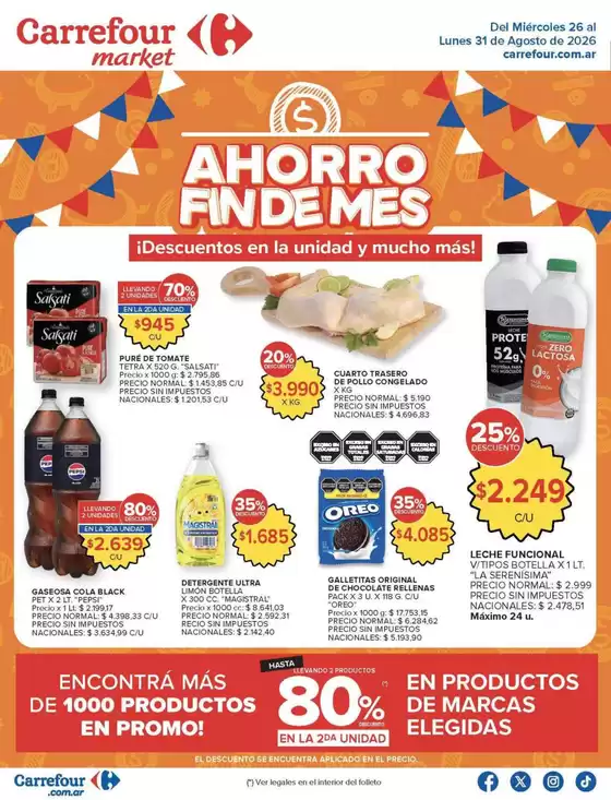 Catálogo Carrefour Market | Carrefour Market 26 Agosto | 2026-08-26T00:00:00.000Z - 2026-09-01T00:00:00.000Z