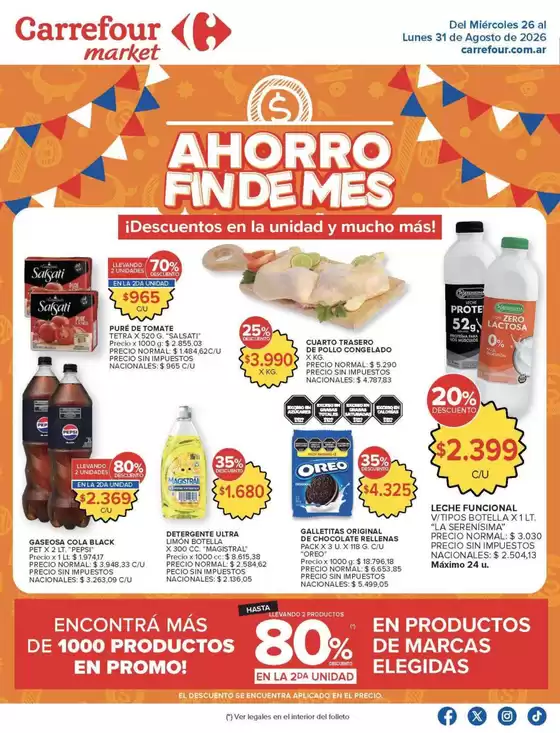 Catálogo Carrefour Market | Carrefour Market 26 Agosto | 2026-08-26T00:00:00.000Z - 2026-08-31T00:00:00.000Z