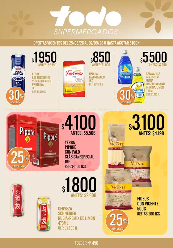 Catálogo Supermercados Todo | FOLDER TODO 450 | 2026-08-25T00:00:00.000Z - 2026-09-07T00:00:00.000Z