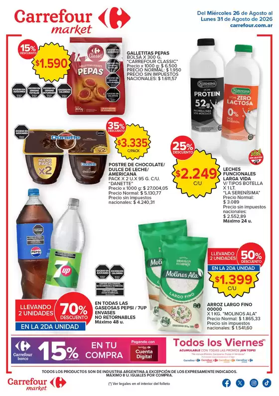 Catálogo Carrefour Market | Market Corrientes | 2026-08-26T00:00:00.000Z - 2026-09-01T00:00:00.000Z