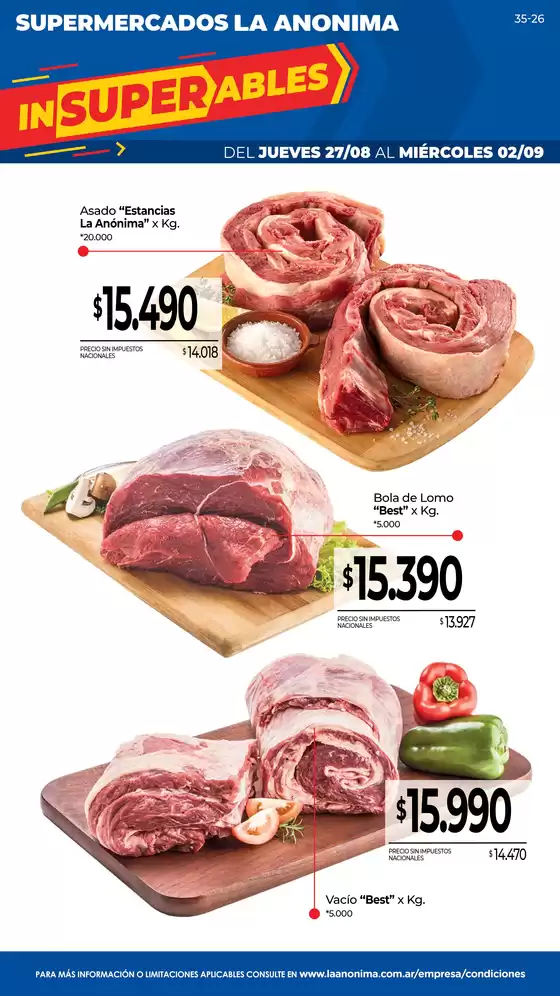 Catálogo La Anonima en Neuquén | Frescos | 2026-08-27T00:00:00.000Z - 2026-09-02T00:00:00.000Z