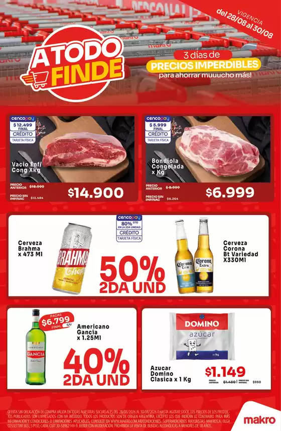 Catálogo Makro | A todo finde en Makro | 2026-08-28T00:00:00.000Z - 2026-08-30T00:00:00.000Z