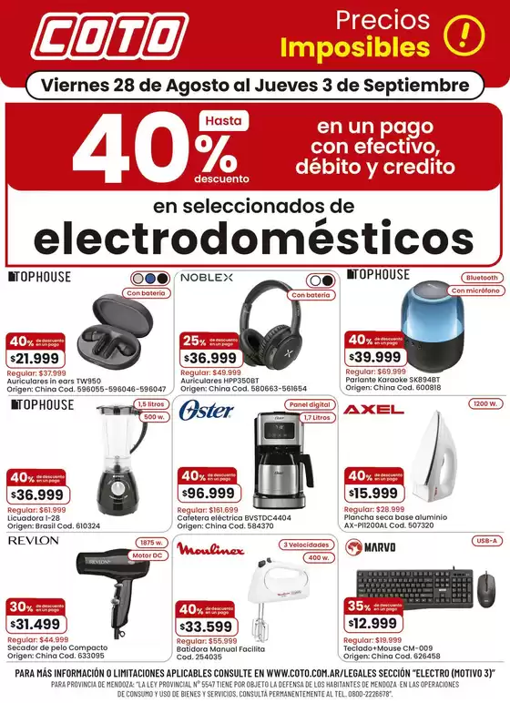 Catálogo Coto | Coto Electro Motivo 3 | 2026-08-28T00:00:00.000Z - 2026-09-03T00:00:00.000Z