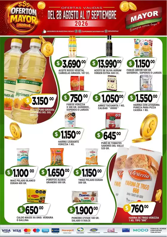 Catálogo Supermercados Mayor | Ofertas principales para todos los cazadores de gangas | 2026-08-28T00:00:00.000Z - 2026-09-17T00:00:00.000Z
