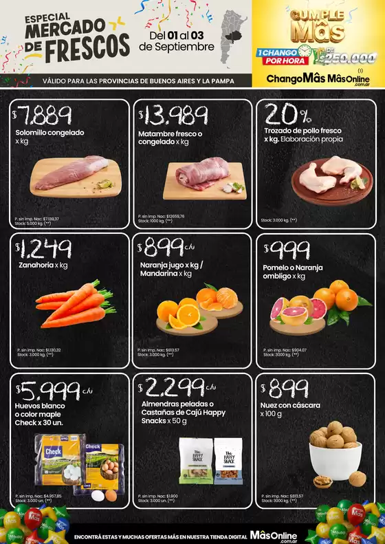 Catálogo Changomas | Especial mercado de frescos! | 2026-09-01T00:00:00.000Z - 2026-09-03T00:00:00.000Z