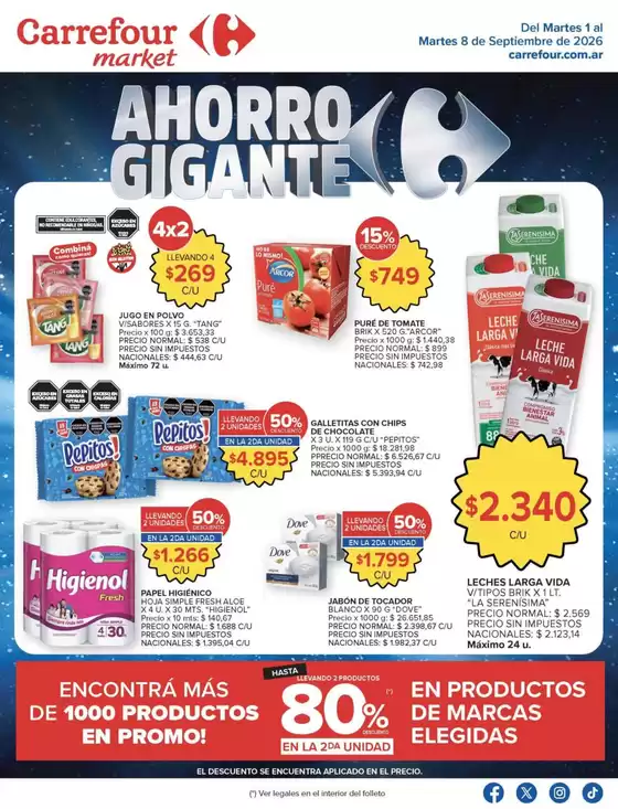 Catálogo Carrefour Market | Carrefour Market 01 Septiembre | 2026-09-01T00:00:00.000Z - 2026-09-09T00:00:00.000Z