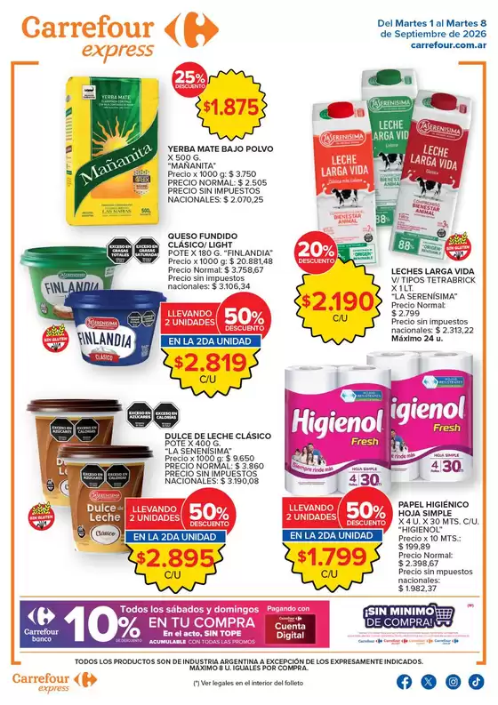 Catálogo Carrefour Express | Carrefour Express 01 Septiembre | 2026-09-01T00:00:00.000Z - 2026-09-09T00:00:00.000Z